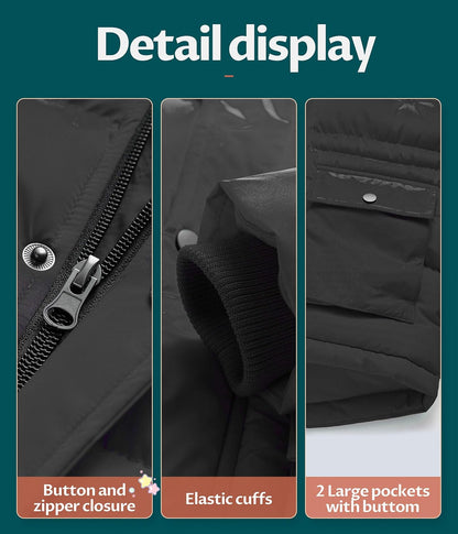 Boy'S Winter Parka Water Resistant Hooded Puffer Fleece Lined Jackets Coats